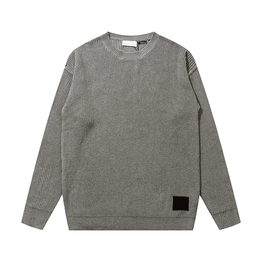 Men's Fashion Sweaters Knitted Pullover Sweaters 2022 Warm Tops Long Sleeve Solid Color Casual Sweater