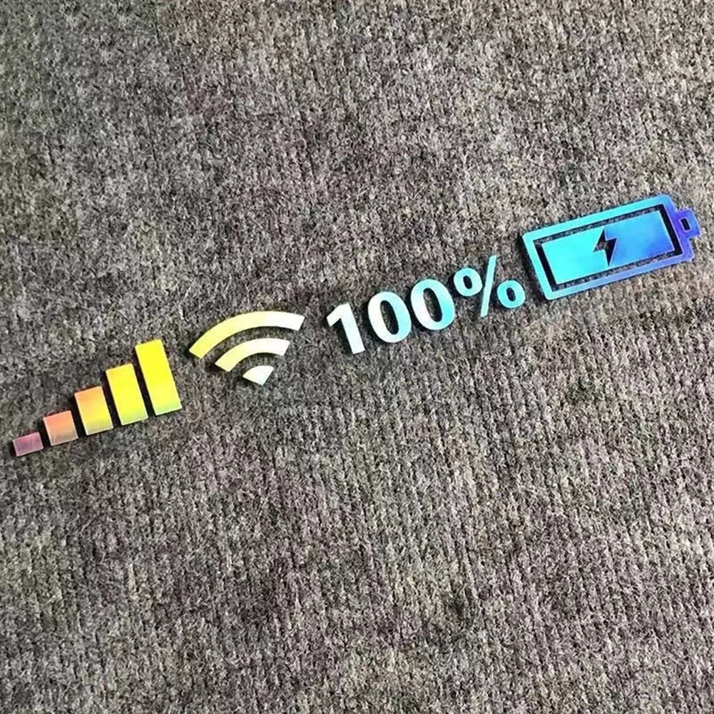 

Fashion Colorful Wifi Battery Level Signal Car Vinyl Reflective Stickers Decals Decoration Vinyl Durable Fadeless Die-cut Decal