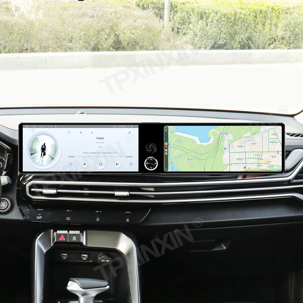 Фото 24,6-дюймовое автомобильное радио с Android Auto и CarPlay для Kia Sportage 2021-2026, двухэкранное, с GPS-навигацией, стереоплеером, головным устройством и DSP №2