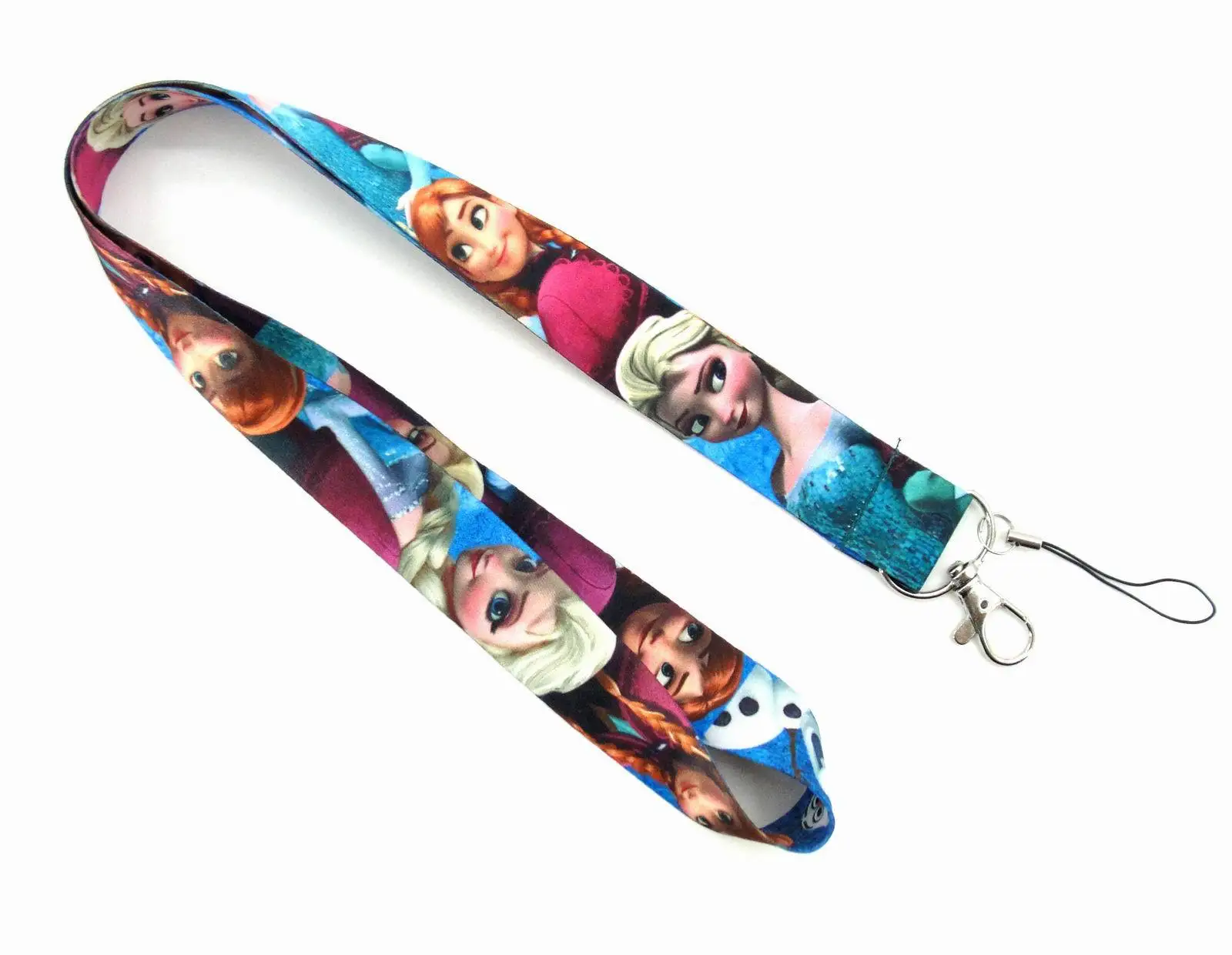Фото Ремешок для ключей с героями мультфильмов Disney Frozen, держатели для бейджей, ремешки для телефона с изображением животных, шейные ремешки с брелоком, аксессуары для телефона №3