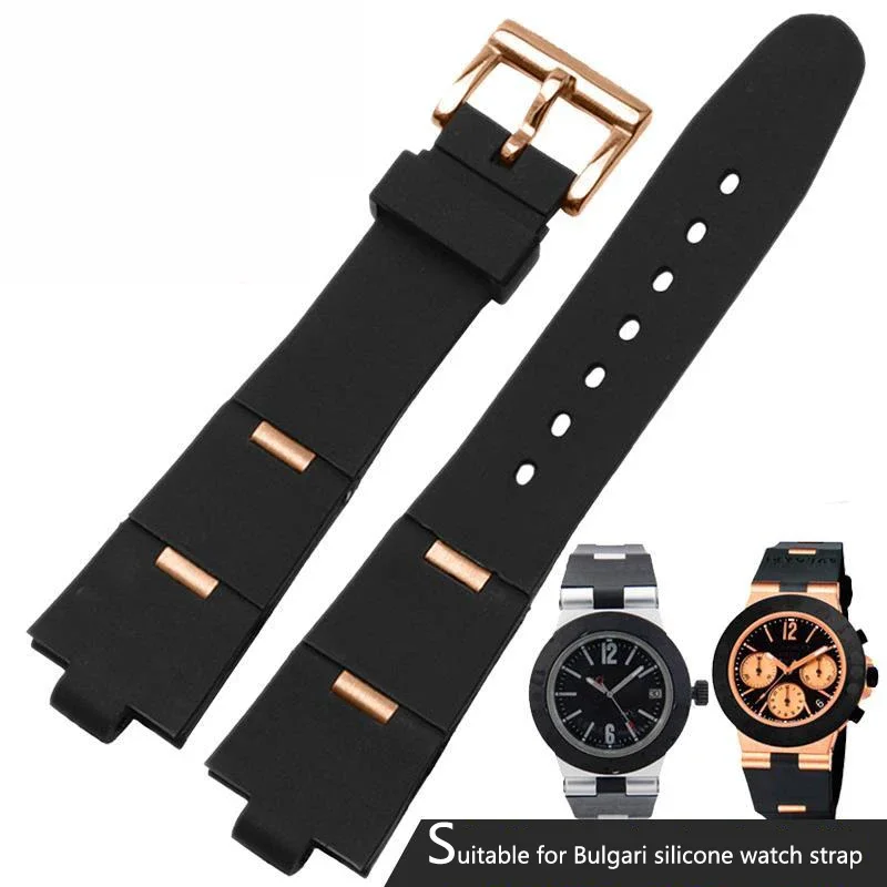 Фото Ремешок резиновый для bvlgari bvlg diagono24 мм x 8 мм №2