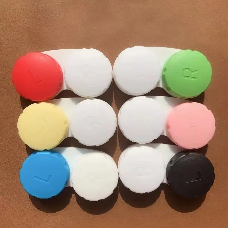 

10 pc/lot Travel Contact Lenses Case with Tweezer Suction Stick Set Women Colored Contacts Lens Container Eye Contact Lens Case