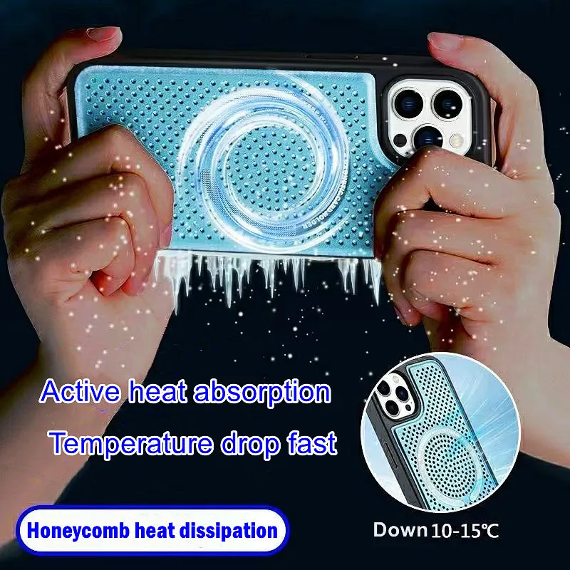 for Magsafe for iPhone 13 12 Pro Max Case Graphene Heat Dissipation Magnetic Wireless Charging coque for iPhone 13 12 Pro Cover