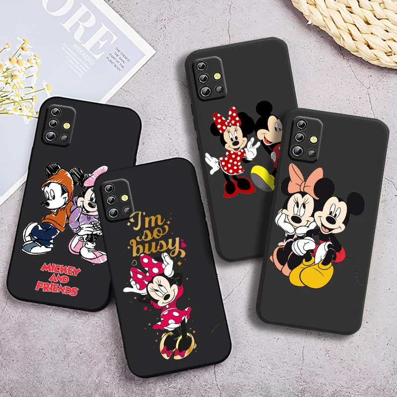 

Cute Mickey And Minnie Disney Phone Case For Samsung Galaxy A90 A80 A70 S A60 A50S A30 S A40 S A2 A20E A20 S A10S A10 E Black