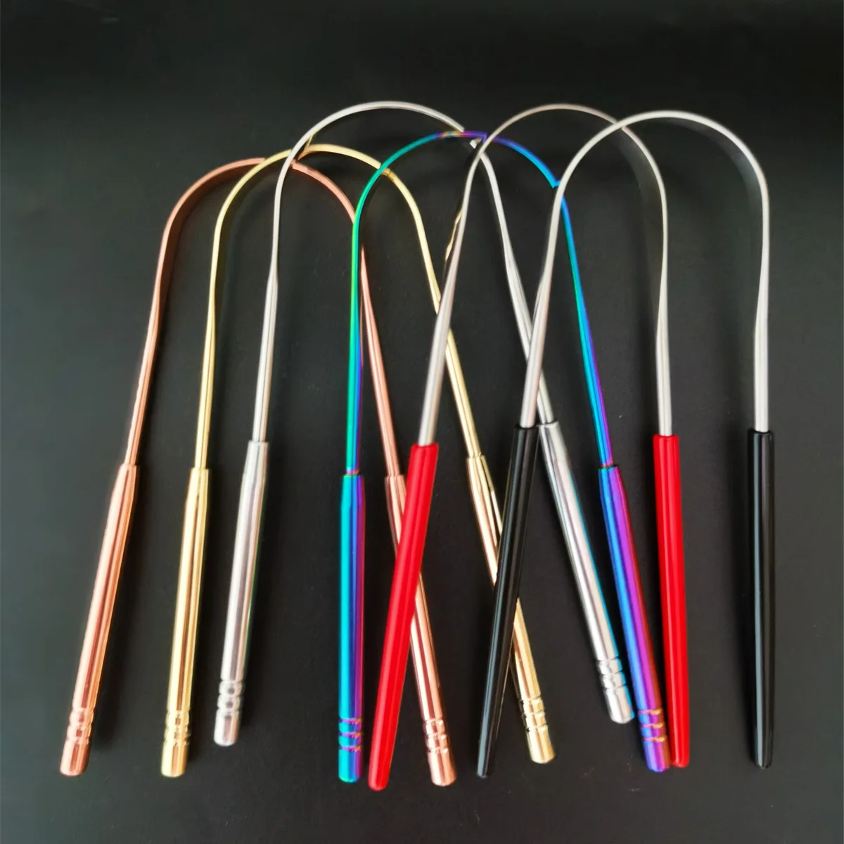 1 шт. многоцветный скребок для чистки языка