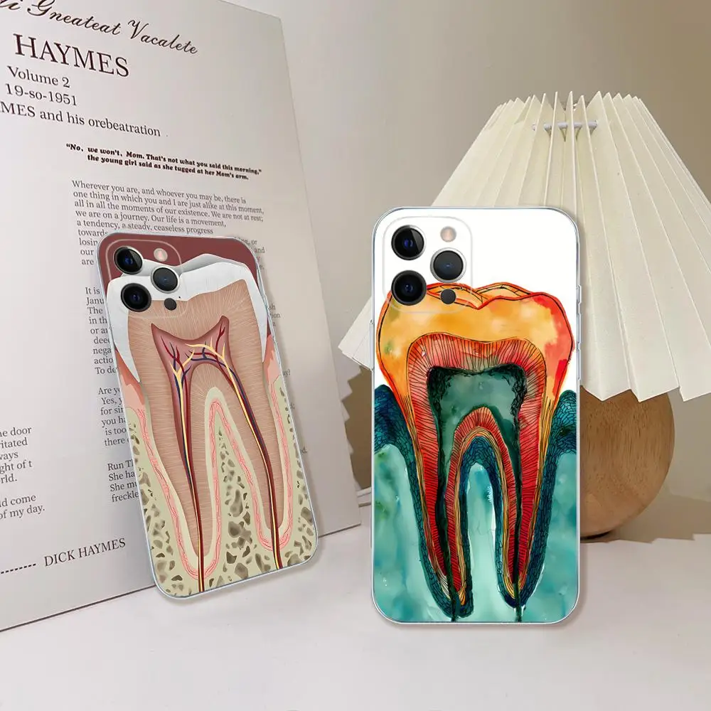 Чехол для телефона с зубами дантиста iPhone 15 14 13 12 Mini 11 Pro XS Max X XR SE 6 7 8 Plus мягкий