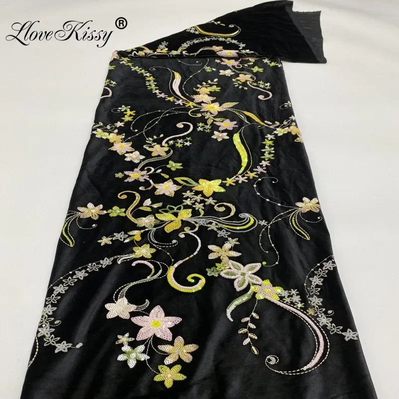 Новая осенне-зимняя черная бархатная юбка с вышивкой 2 + 3 4 5 мм платье-пальто