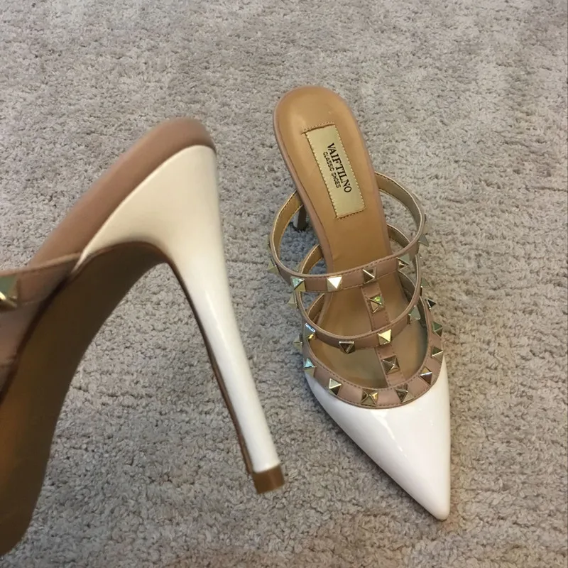 Summer New Brand Women's High Heels High Quality Women's Sandals Fashion Rivet Women's Shoes Sexy Party Pumps