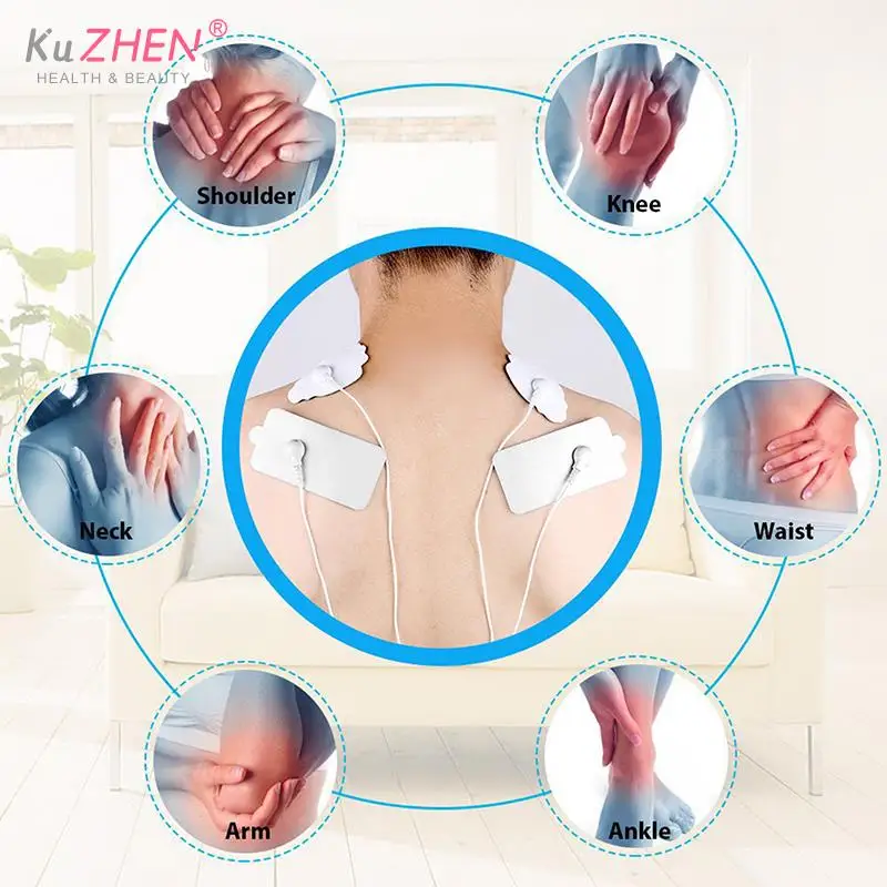 

10pcs Self High Quality Nerve Stimulator Silicone Gel Electrode Pads Tens Electrodes Digital Therapy Machine Massage 2mm Plug
