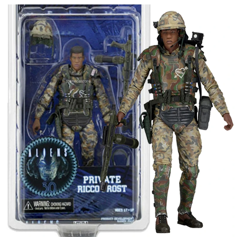 

NECA Private Ricco Frost Alien Action Figure Aliens vs Predator Xenomorph Albino Drone Alien Figura Collectible Model Toys Gifts