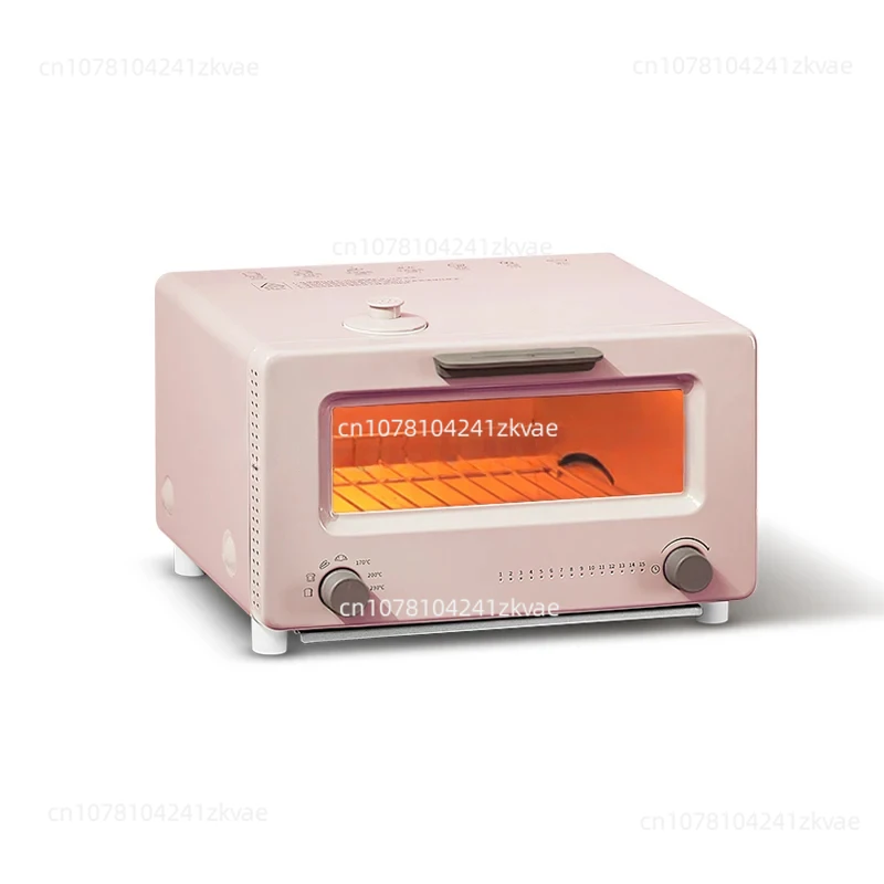 Многофункциональная бытовая мини-духовка 10л Мини-микроволновая печь Розовая
