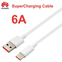original huawei nova 8 se 66w supercharge usb 6a quick type c cable for huawei p40 p30 pro mate 40 20 pro p10 honor20 30 v30