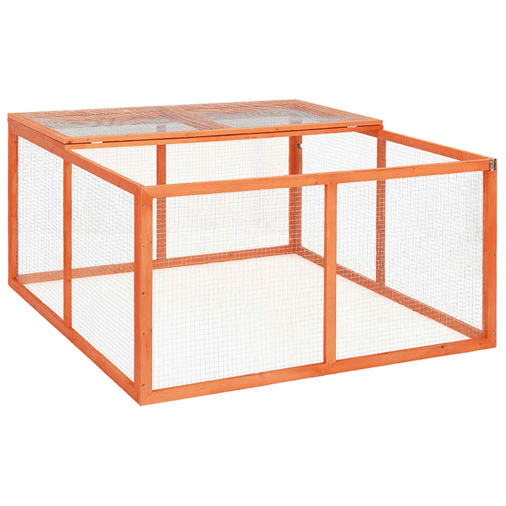

Rabbit Hutch, Small Animal Supplies, 124x120x60 cm Solid Firwood