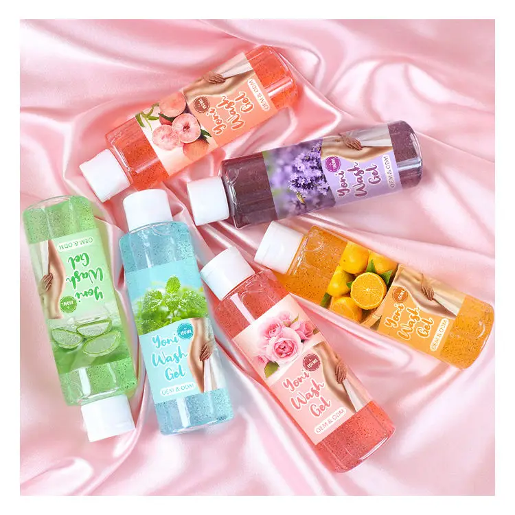 

5 bottles 150ml different flavors Yoni Wash For Natural Feminine Wash Yoni Wash Gel With PH Balanced Cleanser