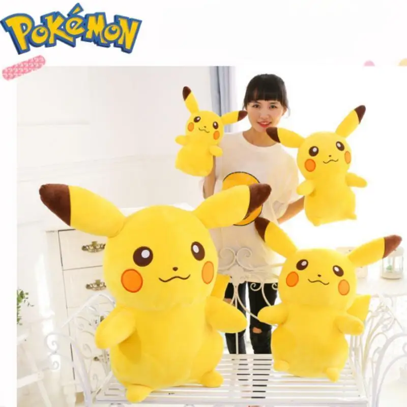 

Big Size 65cm Pokemon Pikachu Plush Stuffed Toy Japan Anime Pikachu Cartoon Pillow Dolls Christmas Birthday Gifts For Kids