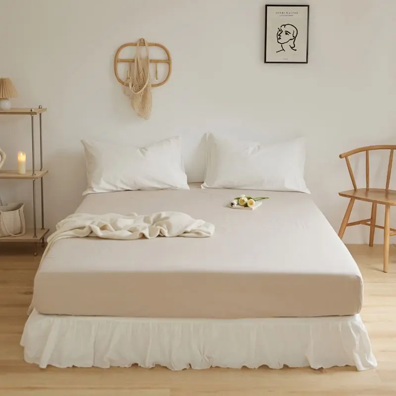 Однотонный комплект для двухцветного постельного белья кровать из матового