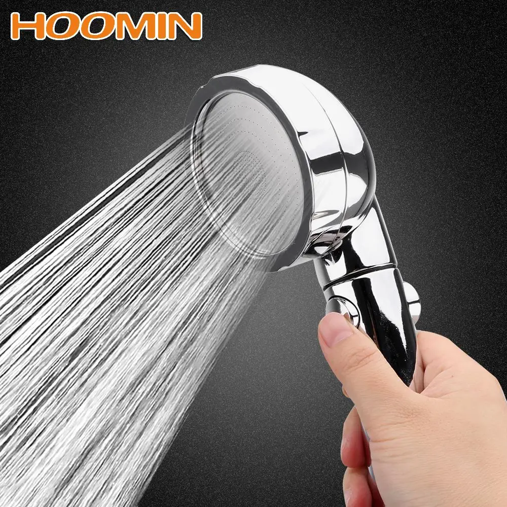 

HOOMIN Water Saving Handheld Shower Head Bathroom Showerhead With Stop Button High Pressure Three Modes 360 Degrees Rotating