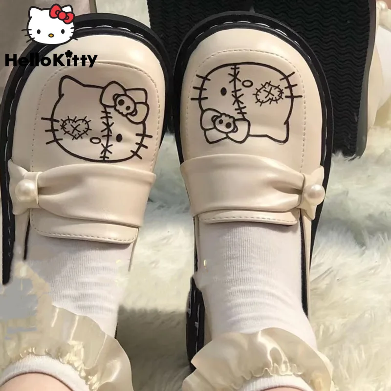 

Женские милые туфли на платформе Y2k Kawaii, удобные и элегантные туфли с юбкой JK Lolita на низком каблуке, новинка