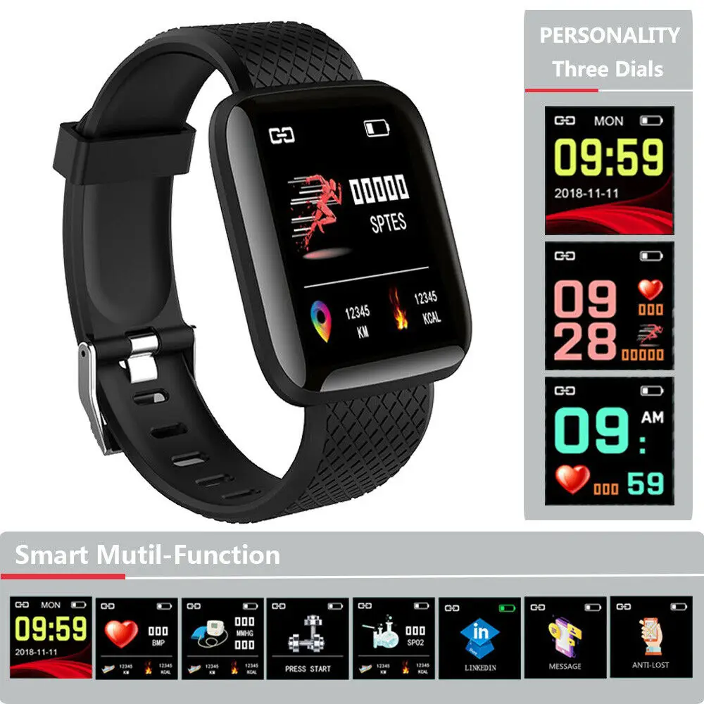 

Smart Watch Men Blood Pressure Women Heart Rate Monitor Fitness Tracker Bracelet