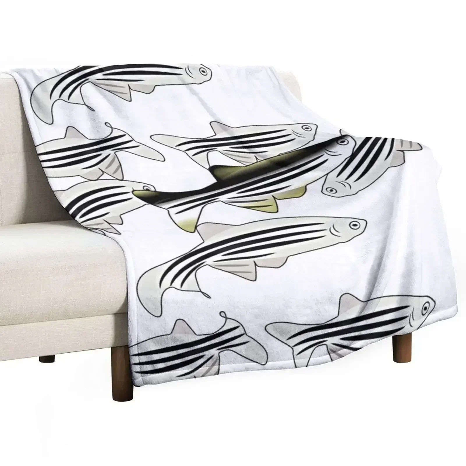 Монохромное одеяло ZebraFish рождественское украшение большие одинарные одеяла