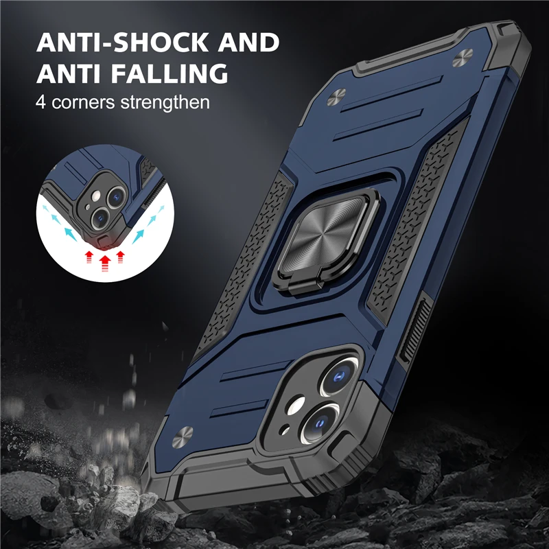

Magnetic Metal Ring Stand Holder Phone Cover For iPhone 12 11 13 Pro Max Case Coque for iPhone Xs Max XR X 8 7 6 6s Plus SE 2020