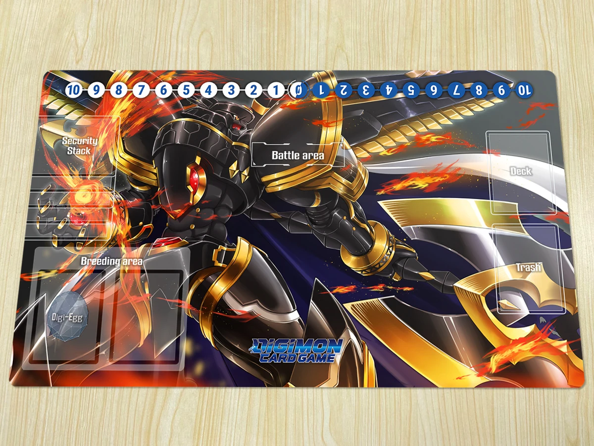 

Игровой коврик Digimon Alphamon DTCG TCG, игровой коврик для настольных игр, Аниме Коврик для мыши, резиновый Настольный мешок для зон 60x35 см