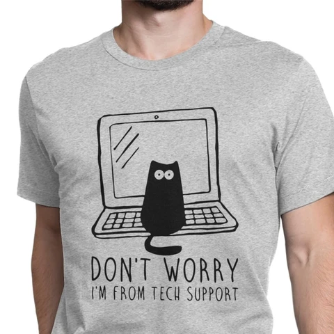 Я из отдела технической поддержки, мужские футболки, программатор, разработчик компьютера, футболка Geek Nerd для отдыха, футболка с круглым воротником, футболки, топы