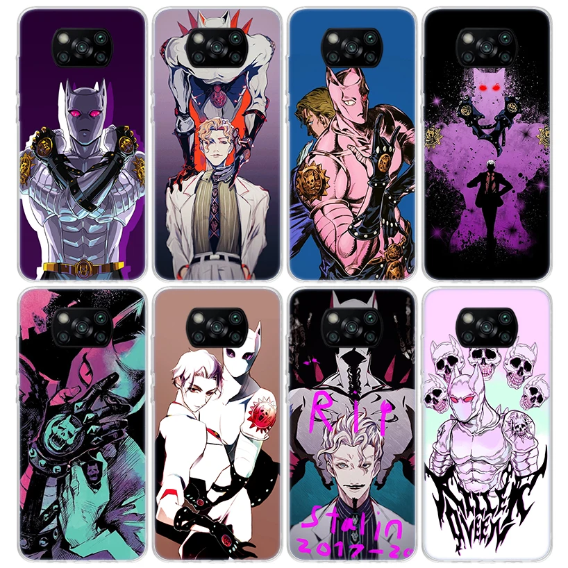 Твердый чехол для телефона с аниме JoJo Killer Queen для Xiaomi Poco X3 NFC M3 F3 F1 Mi Note 10 Pro 9 8 CC9 11 Lite 9T 10T 11T A3, мягкий ТПУ Ba