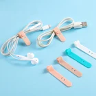 4 шт., силиконовые застежки-органайзеры для кабелей