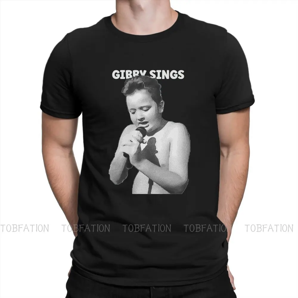 

Gibby Singing Tshirt Top Cotton Loose Crewneck Men's Tops Casual Men T shirt