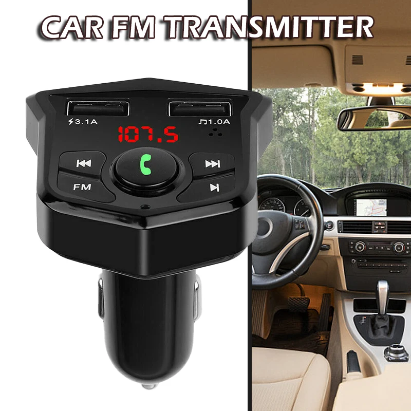 

Bluetooth-compatible Car Charging Auto FM Transmitters Dual USB Car Radio Modulator Quick Charge Adapters
