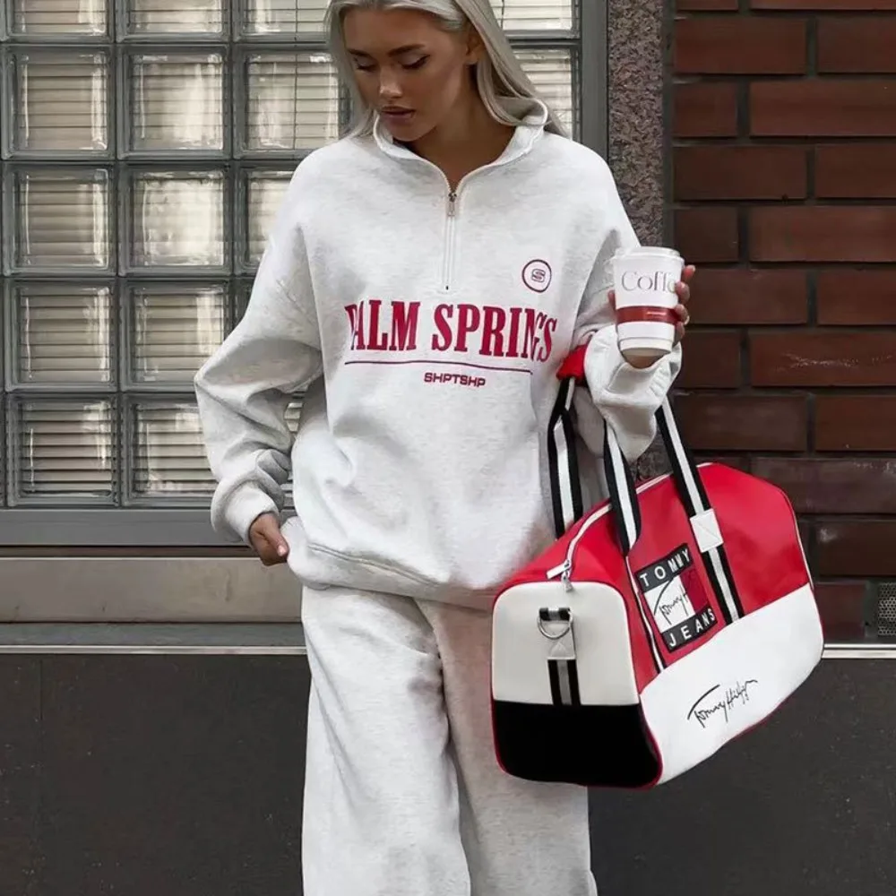 Yaminiya весенние толстовки женские с буквенным принтом толстовка красная водолазка