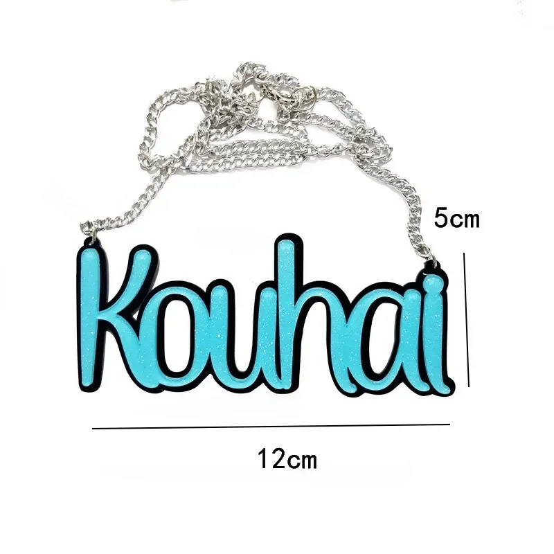 Halloween Dark Black Letter Necklace for Women Hip Hop Yellow Boo WITCH Alphabet Men Friend Punk Jewelry Gift