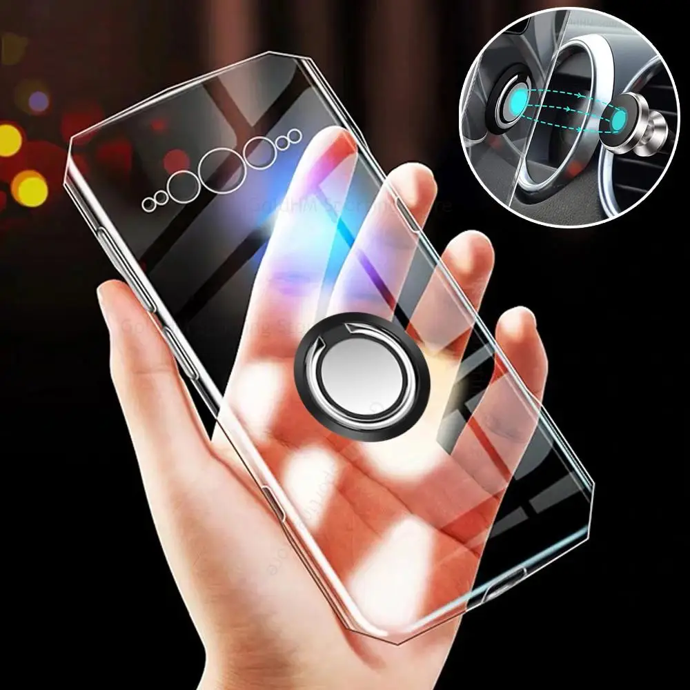

Funda For Doogee V30 5G Clear Transparent Soft Case For Doogee S96 GT 360 Magnet Ring Holder Kickstand Cover For Doogee S96 Pro