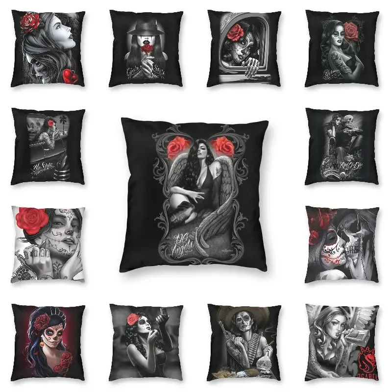 

Декоративная квадратная наволочка для дивана в стиле цикано