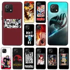 Мягкий чехол для телефона Xiaomi Mi 11 Ultra 11T 10T Lite Note 10 5G 11i 9 11X Pro 9SE Fairy Tail Аниме Черный матовый силиконовый чехол