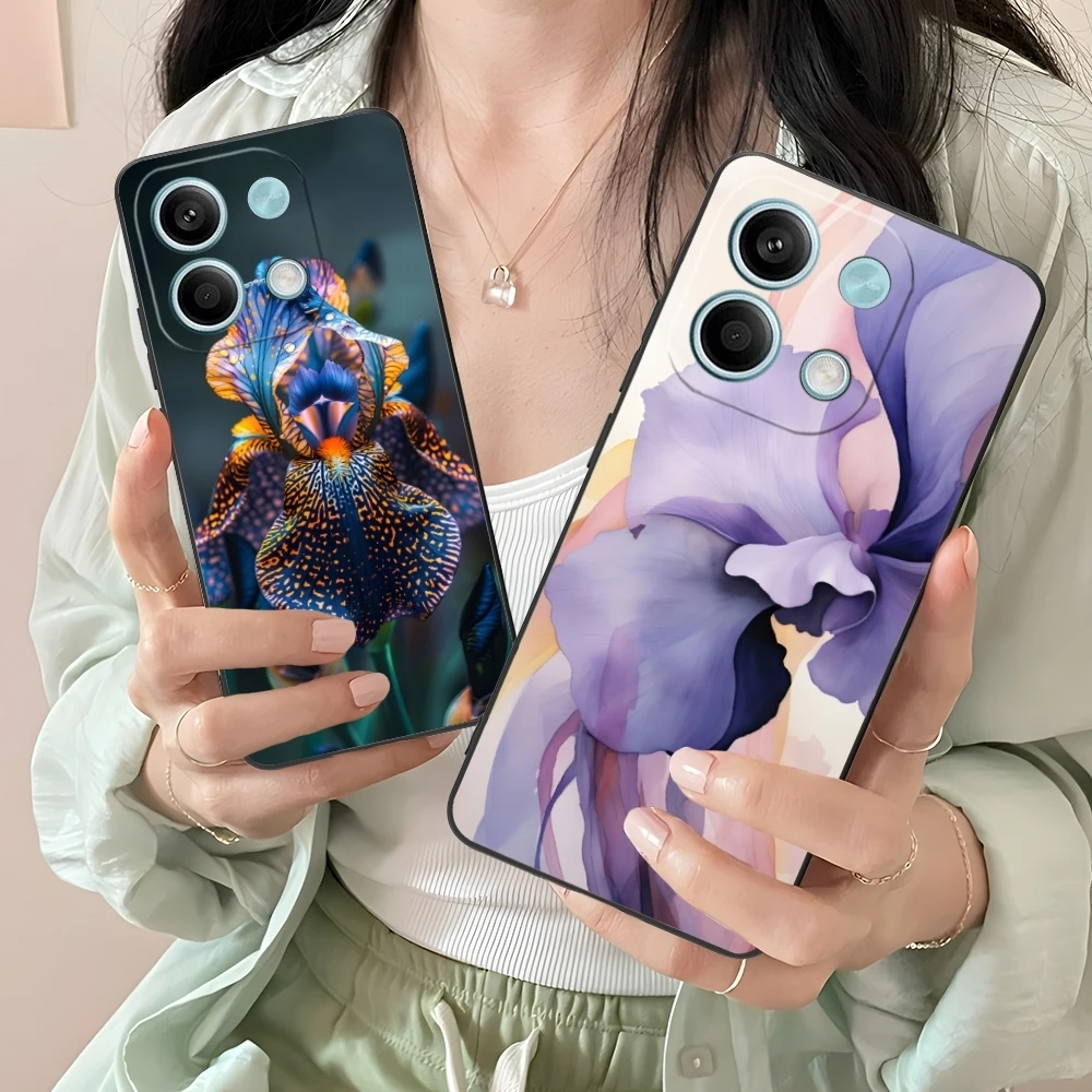 Чехол для мобильного телефона Iris Flower Pretty чехол Xiaomi Redmi Note 13 12 11 10 9 8 7 6 S A Pro Lite Plus