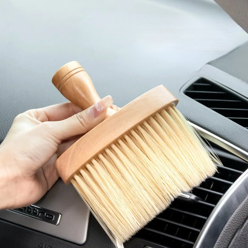 

Household Duster Solid Wood Dust Removal Brush Long Handle of Air Outlet Cleaning Tools Automobile Accessories Merchandises Home