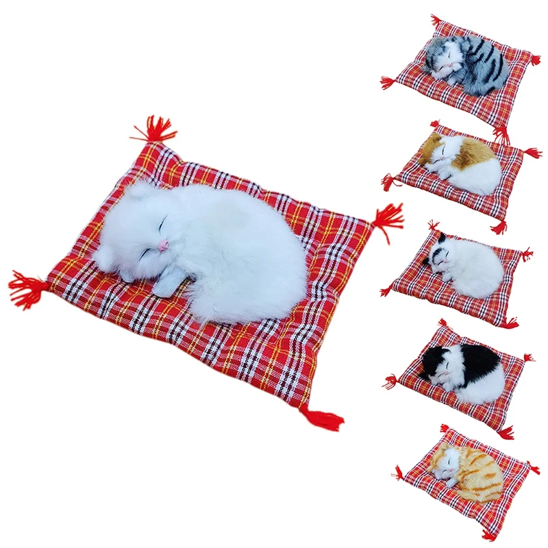 

Милая имитация кошки, мягкие игрушки, кукла, плюшевые спящие кошки, игрушки, детские игрушки, подарок на Рождество и день рождения