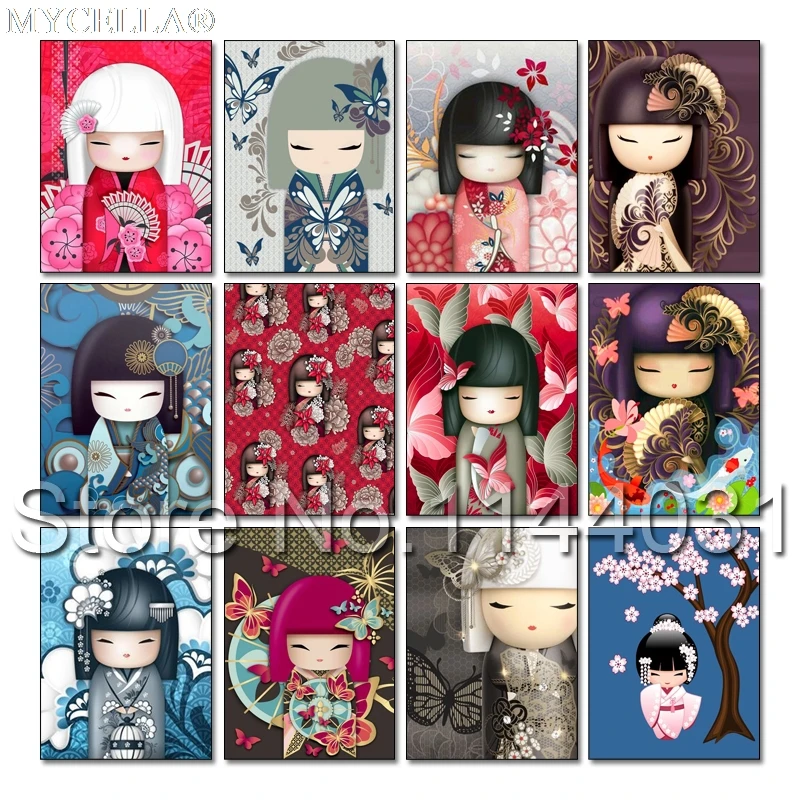 

Картина из мультфильмов 5D «сделай сам», кимоно с бусинами для девушек, полноразмерная вышивка крестиком, алмазная вышивка, мозаика, украшение для дома, モンドンドンドンドンド