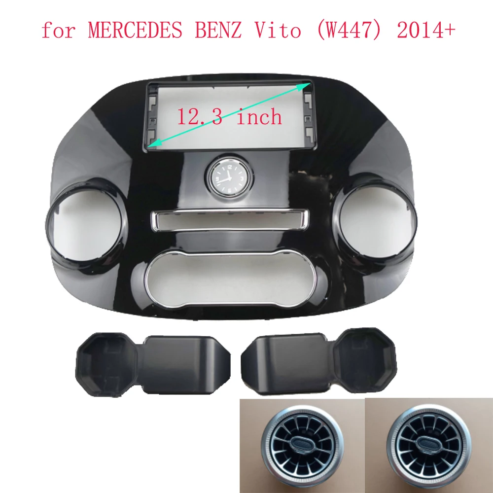 12 3 дюймовая панель автомобильной радиоприемника для MERCEDES BENZ Vito (W447) 2014 + комплект