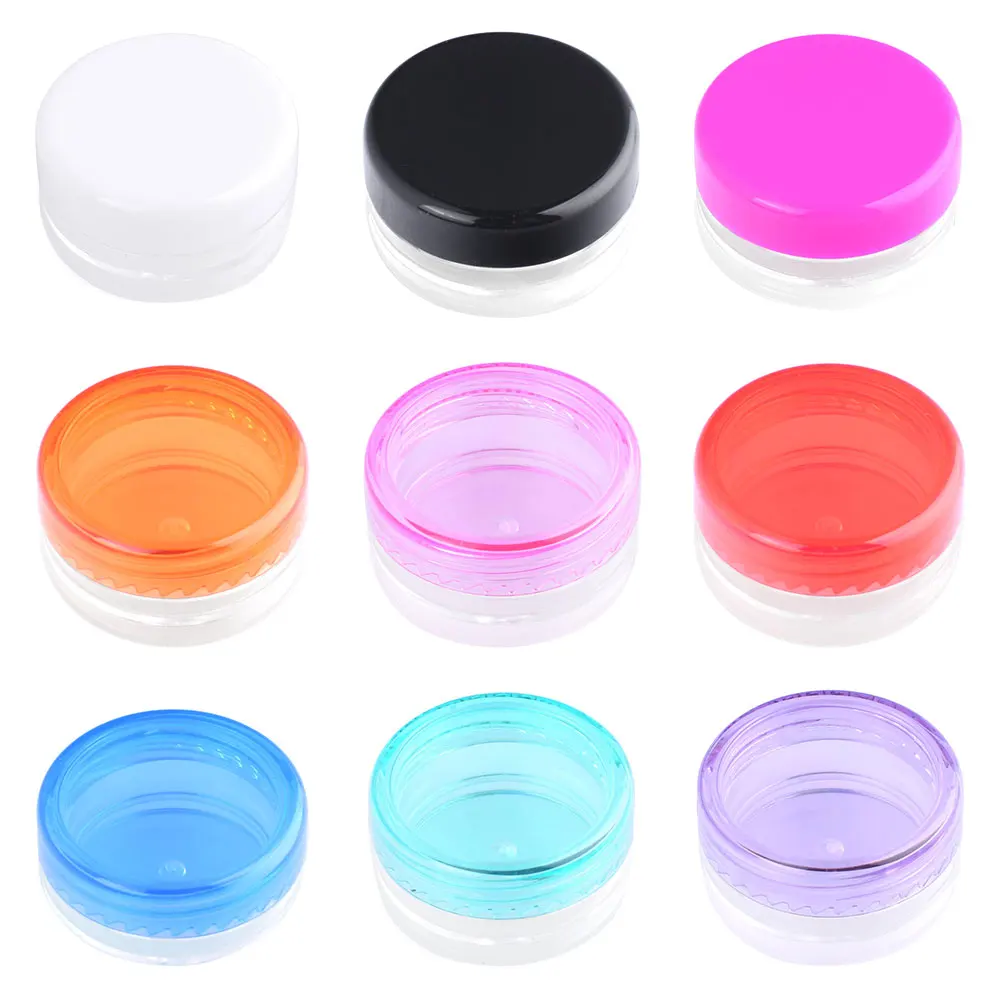 10pcs 3g 5g Plastic Pot Jar For Cream Sample Empty Cosmetic 