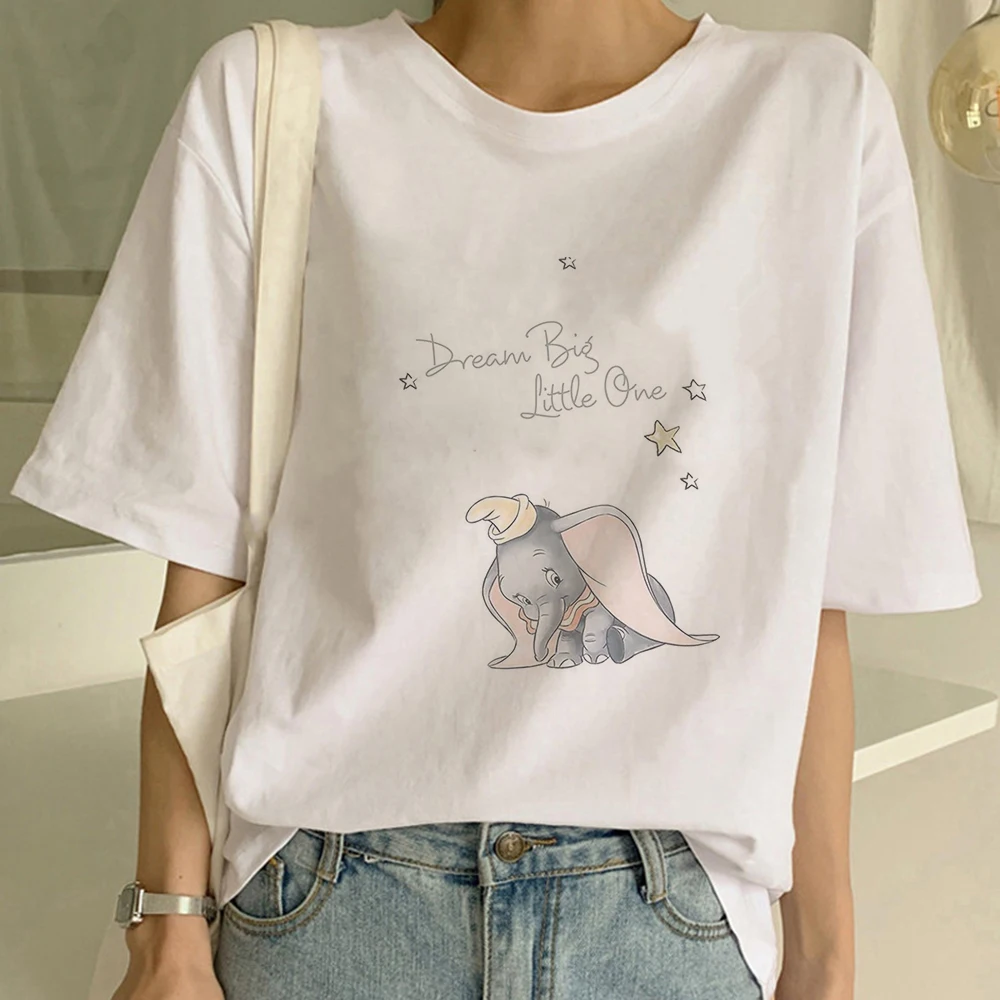 

Funny Clothing Dropship Elephant Dumbo T Shirt Women Disney Animated Films Tshirt Female Graphic Girl T-shirt Unisex Tee Shirts
