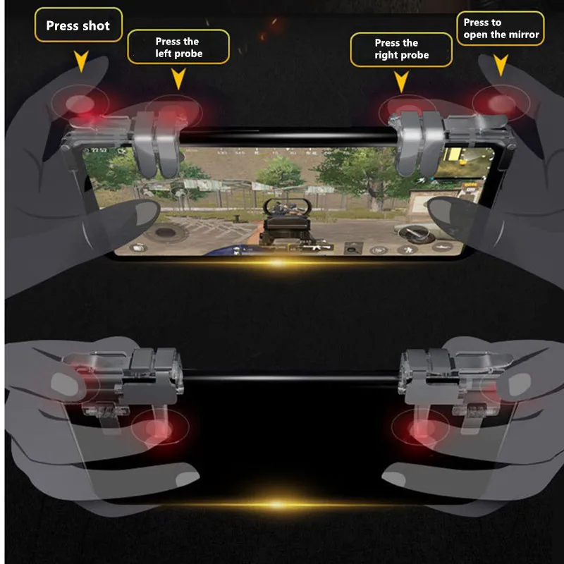 a8 mobile phone gaming accessories for pubg game controller gamepad joystick trigger aim shooting key button for iphone android free global shipping