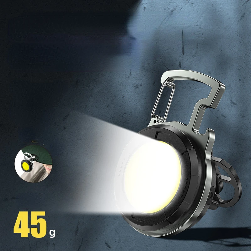 

Новинка, мощный перезаряжаемый светильник с брелоком, светильник личные портативные лампы с двойным источником светильник, многофункциона...