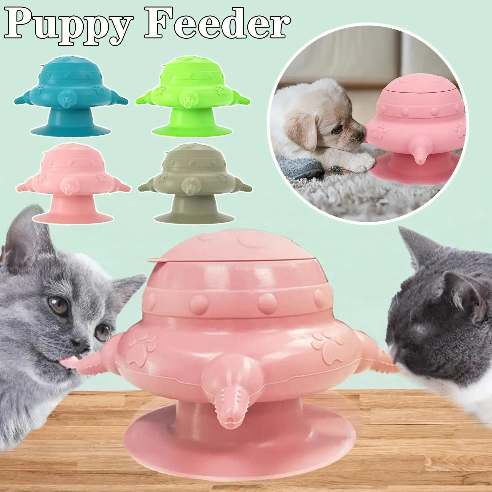 

240ml Puppy Feeder Milk Bowl For Nursing Puppy 4 Teats Puppy Bottles For Multiple Puppies Doggie Bubble Feeder Puppy Bottle A9N9