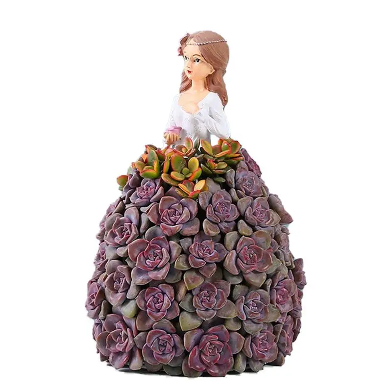 

Succulent Plant Pot Fairy Tale Flowerpot Outdoor Indoor Garden Planters Skirt Flower Stand Ornament Pretty Home Decorations