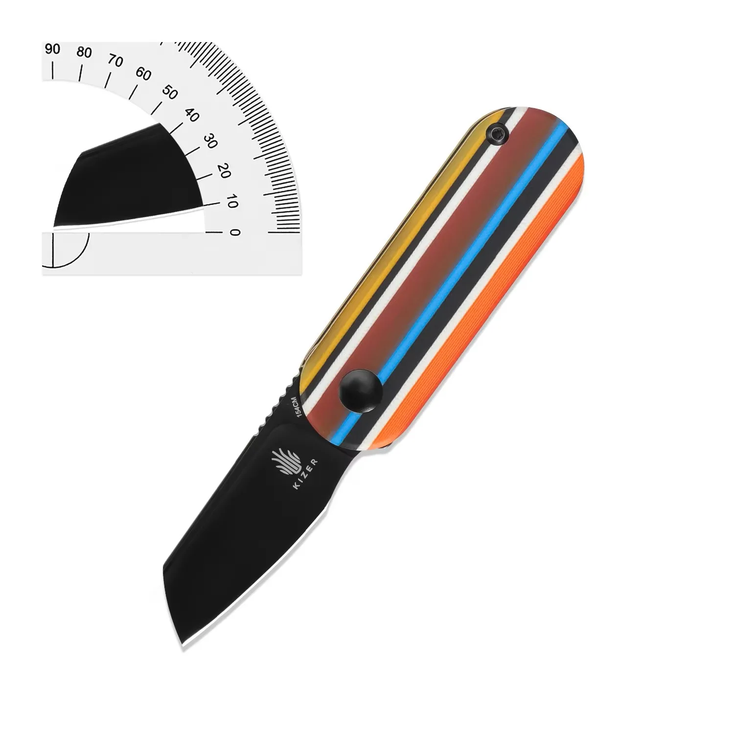 Фото Серия Kizer Serape: компактный мини-нож V2583C1 с новой цветной рукоятью G10 и лезвием из стали 154CM. №2