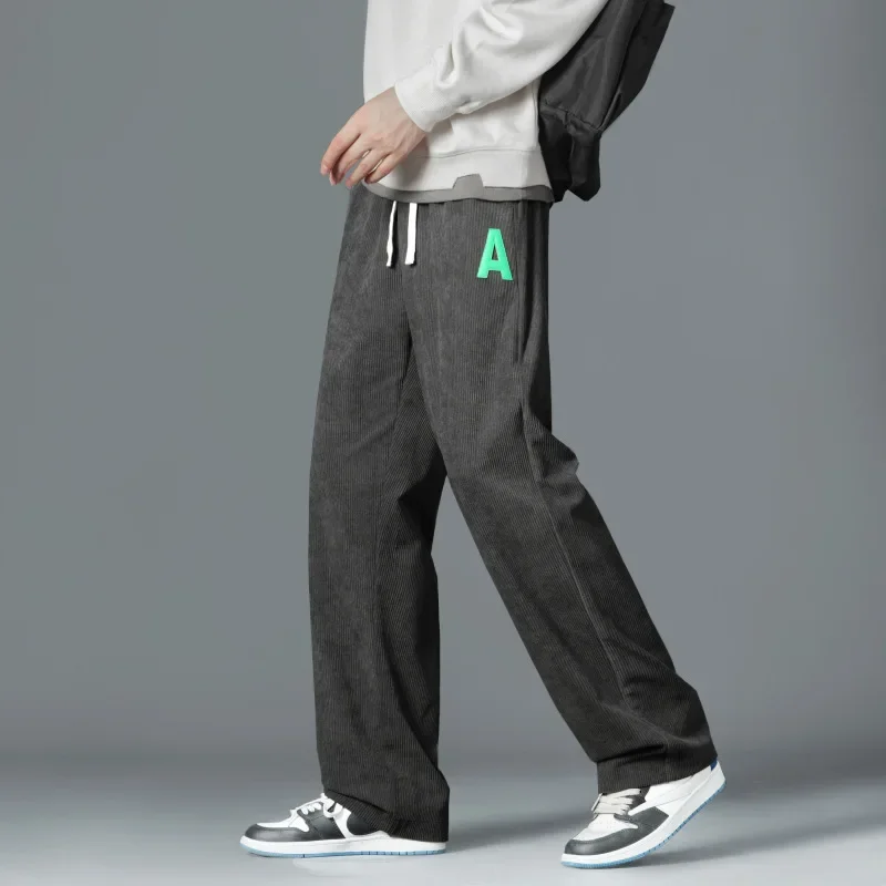 Мужские повседневные брюки свободного кроя с прямыми штанинами в американском