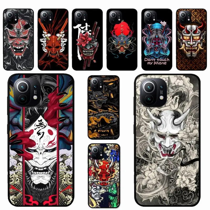 

Samurai Oni Mask Phone Case for Xiaomi mi 5 6 8 9 10 lite pro SE Mix 2s 3 F1 Max2 3